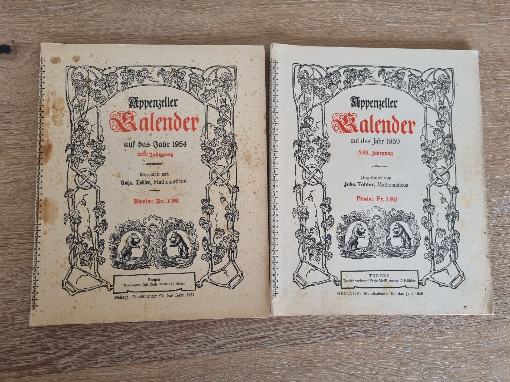 Libri: 4 Appenzellerkalender antik – Usato da Abtwil SG venduto da danikari 2