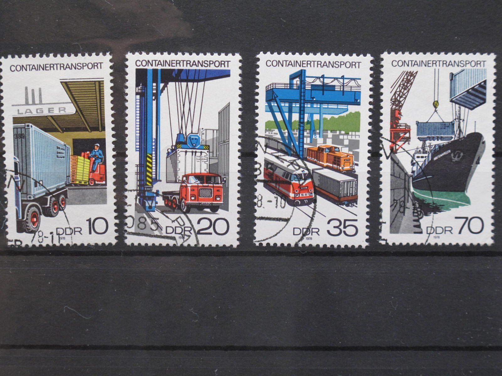 Alle Briefmarken: DDR 1978 Containertransport gest – Gebraucht aus Wil SG von fva01