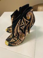 Design High Heels goldene Pailetten von Carrano