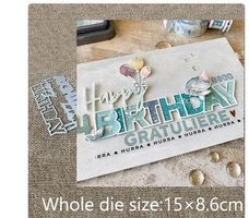 Neues Stanzschablonen-Set 3D Schriftzug Happy Birthday