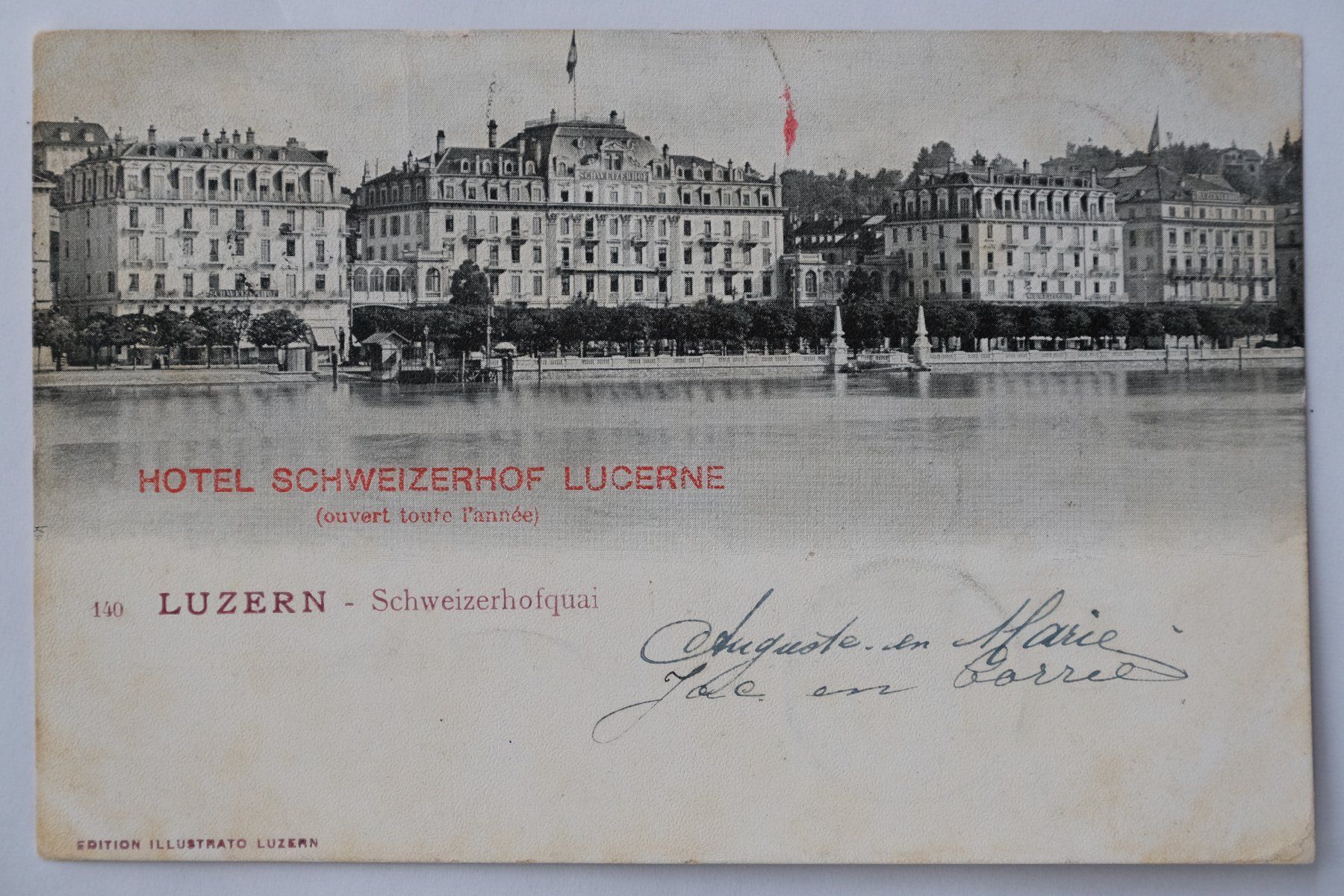 Cartoline postali: Ansichtskarte Luzern 1906 – Usato da Ehrendingen venduto da nicoro50