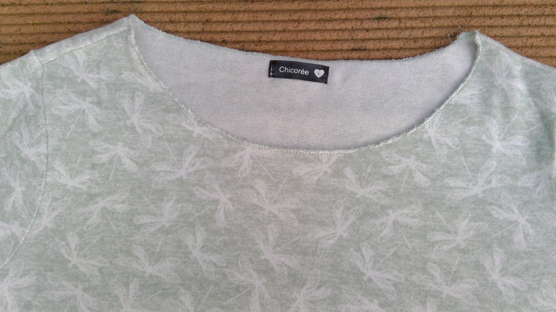 Maglioni & Felpe: Pullover vert tilleul motifs libellules Chicorée, taille L – Nuovo (secondo la descrizione) da Agiez venduto da chouchanelle 3