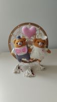 Handmade Crochet Wedding Bear Dream Catcher-Valentine's Day