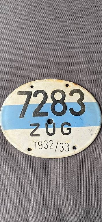 Insegne: Velonummer Zug 1932/1933 – Usato da Eiken venduto da Xar58