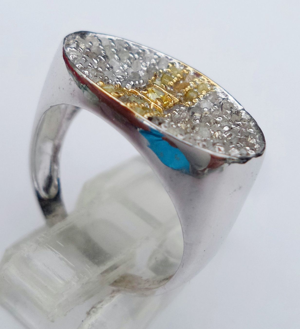Anelli: Silberring mit Diamanten – Nuovo (secondo la descrizione) da Zürich venduto da Benedikt21 8