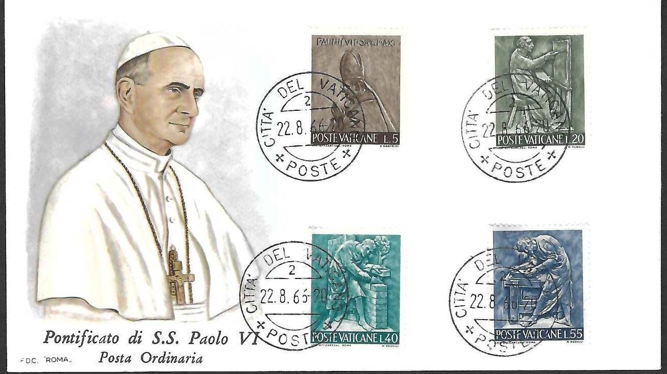 Tutti i francobolli: Vatikan 1962 – 1966, 5 FDCs – Usato da Baar venduto da W47 5