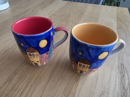 2 handbemalte Herbst Tassen, Gall&Zick