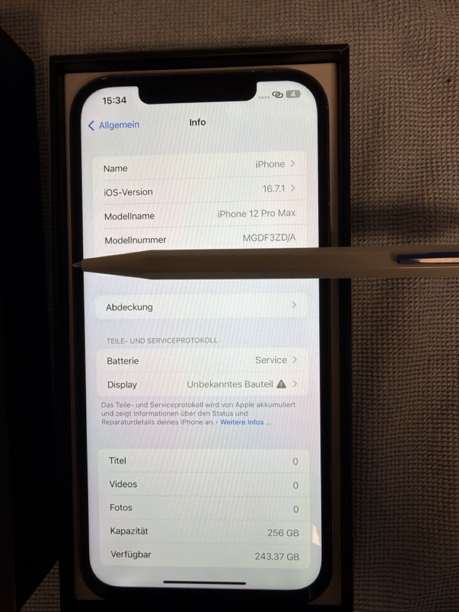 Apple Telefoni cellulari / Smartphones: iPhone 12 Pro Max 256 GB – Nuovo (secondo la descrizione) da Neuhausen am Rheinfall venduto da Golf-GTI 1