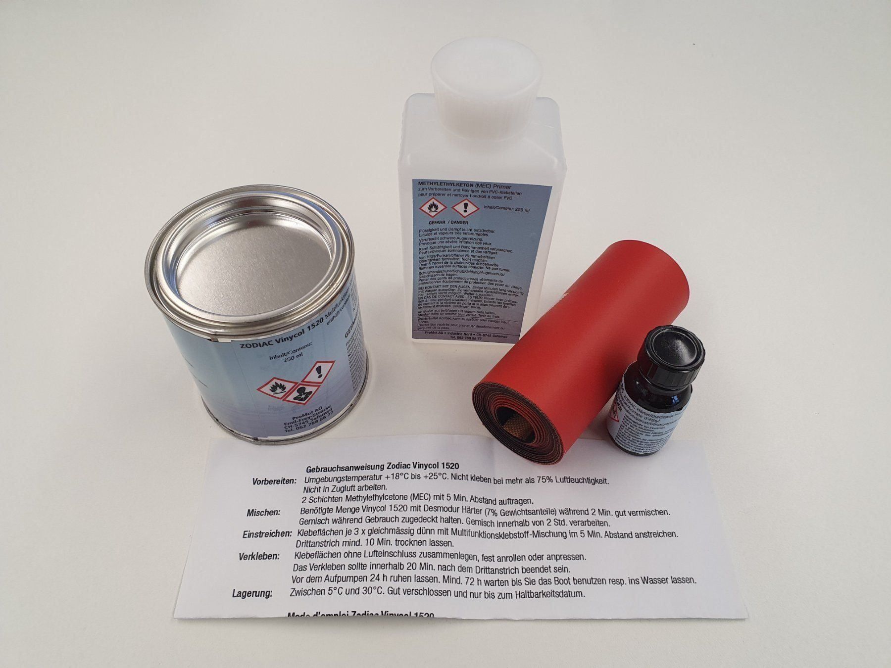 Boote: Schlauchboot Reparaturset Neopren, Rot – Neu und originalverpackt aus Safenwil von PromotAG