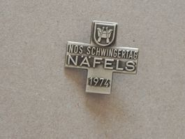 Abzeichen NOS Schwingfest Schwingen Näfels GL 1974