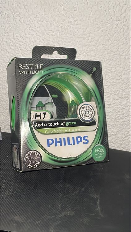 Philips H7 Color Vision Green – 2er-Pack | 12V 55W (Neu und ...