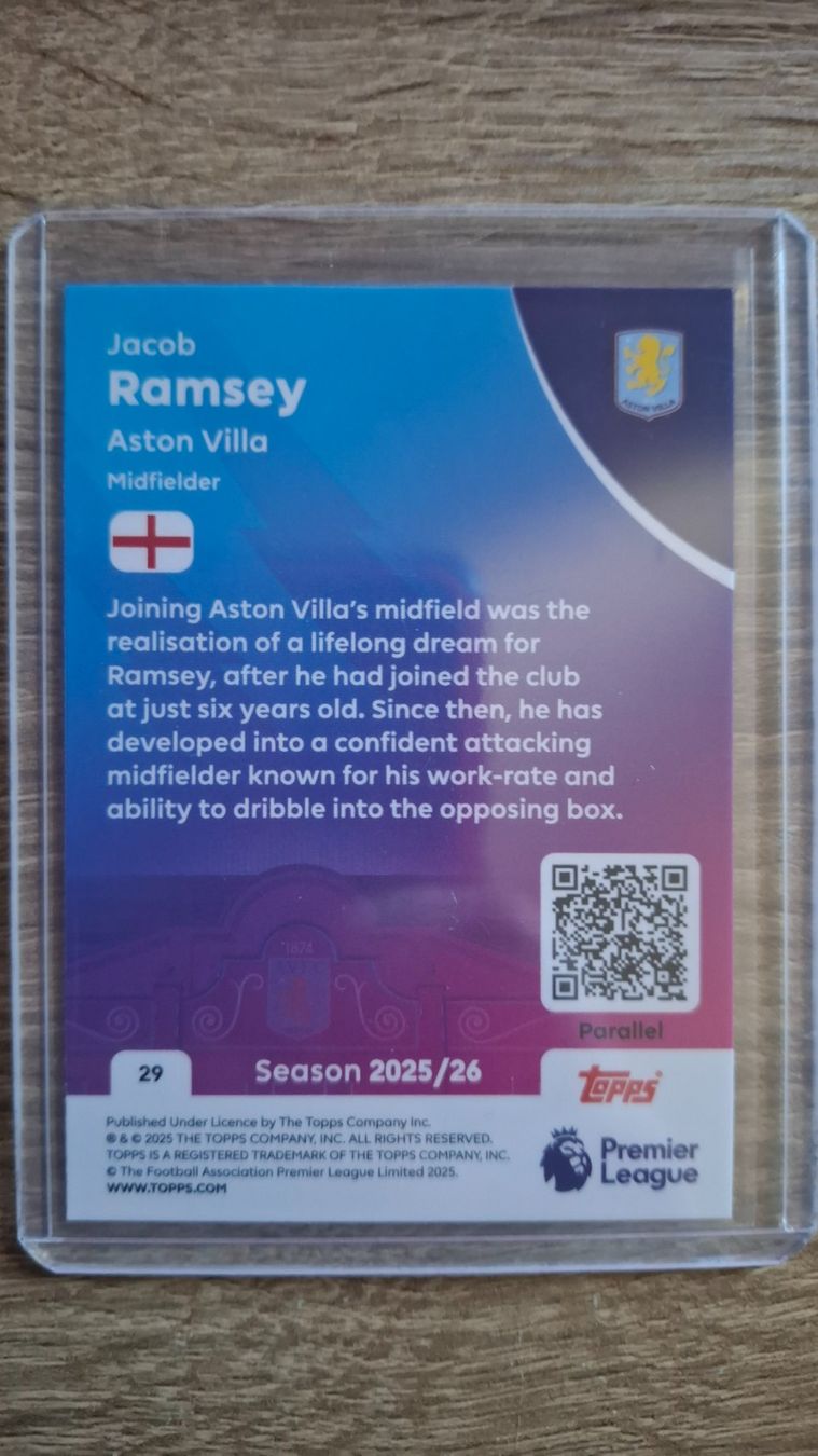 Topps Carte collezionabili: Jacob Ramsey Aston Villa Topps 2026 /50 – Usato da Neuhausen am Rheinfall venduto da Schweizer83 1