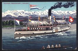 Salondampfer Helvetia auf dem Zürichsee
