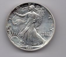 (1325) USA, 1 Eagle Silber Unze, 1991, stgl