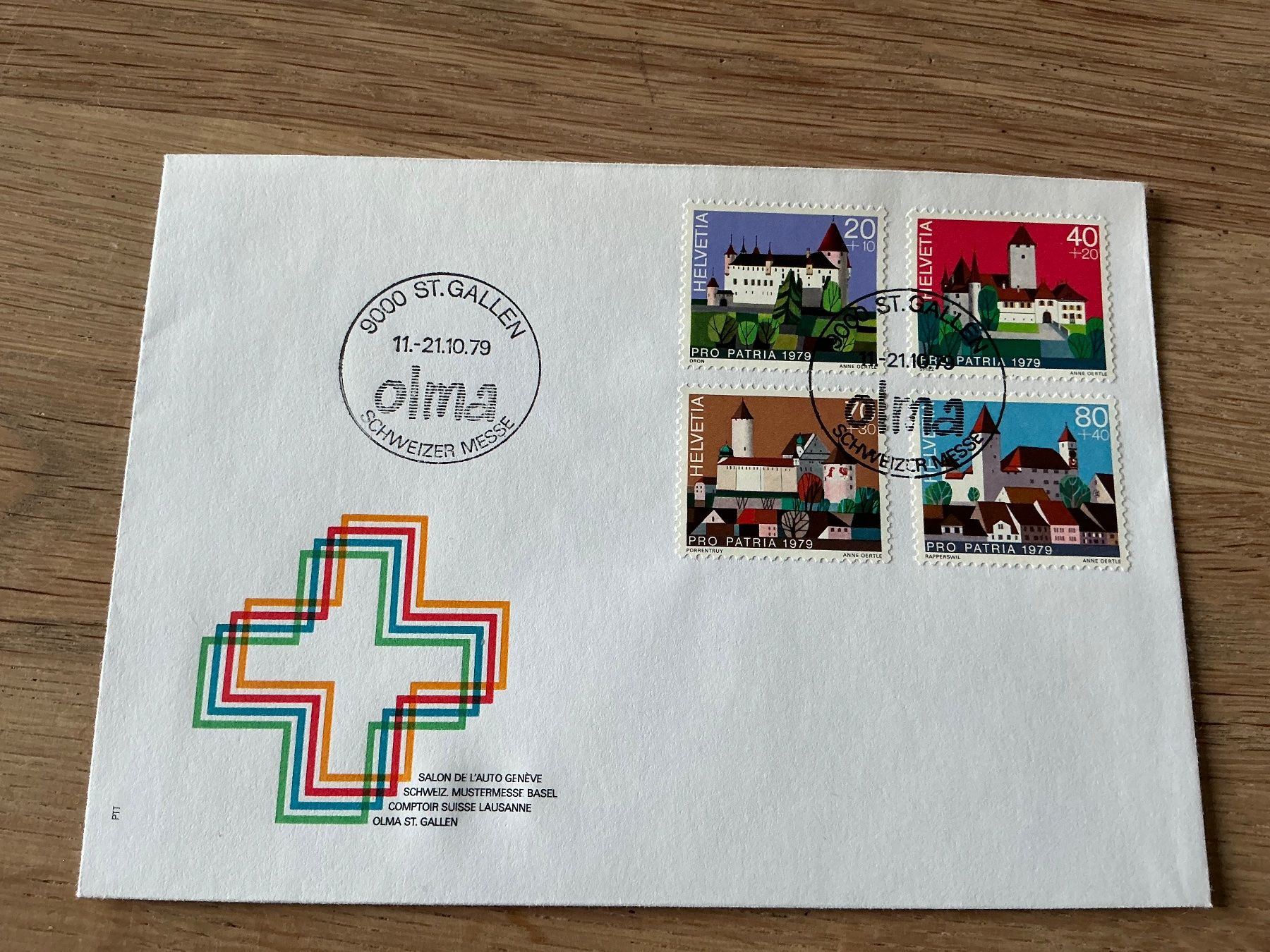 Tutti i francobolli: Briefmarken-Brief Olma St. Gallen 1979 – Usato da Hedingen venduto da Juniswiss