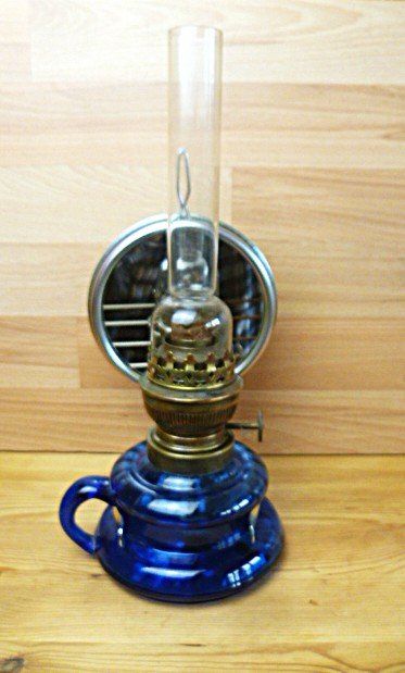 Lampade: Antike, blaue Petrollampe kompl. – Usato da Effretikon venduto da Heimstudio 1