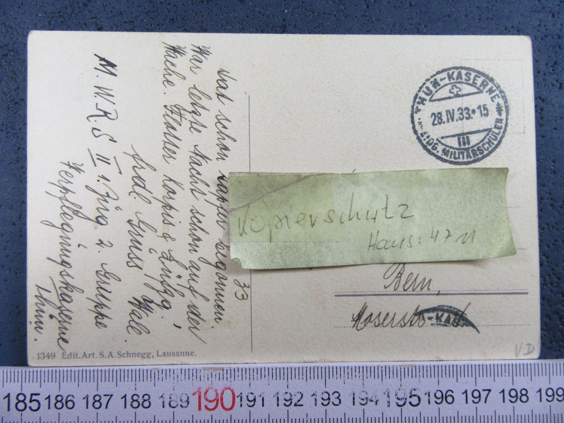 Cartoline postali: CHESIERES VD AK VUE GENERALE 1933 – Usato da Ettingen venduto da Hausi4711 1