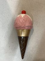 Wanddekoration Eiscreme Erdbeer mit Kirsche neu