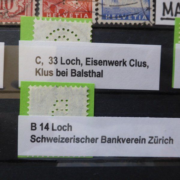 Alle Briefmarken: div. interessante PERFIN - Marken  siehe Bilder – Gebraucht aus Egliswil von Trens01 2