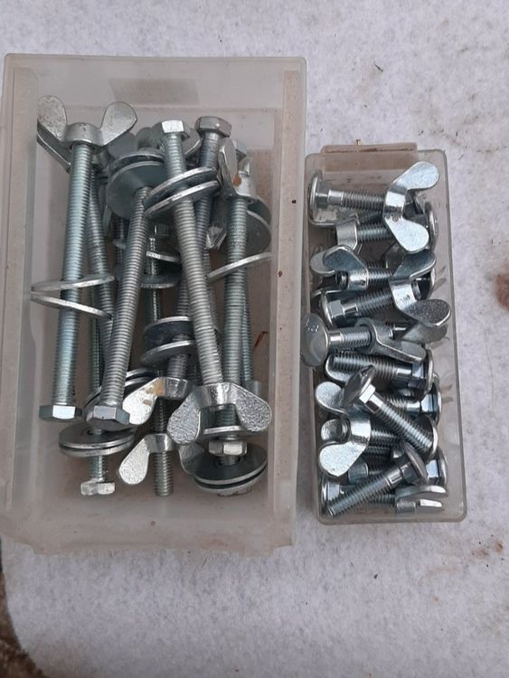 Swpeet 120-teiliges Knebelschrauben Set - Flügelmuttern Für Trockenbau & Regale