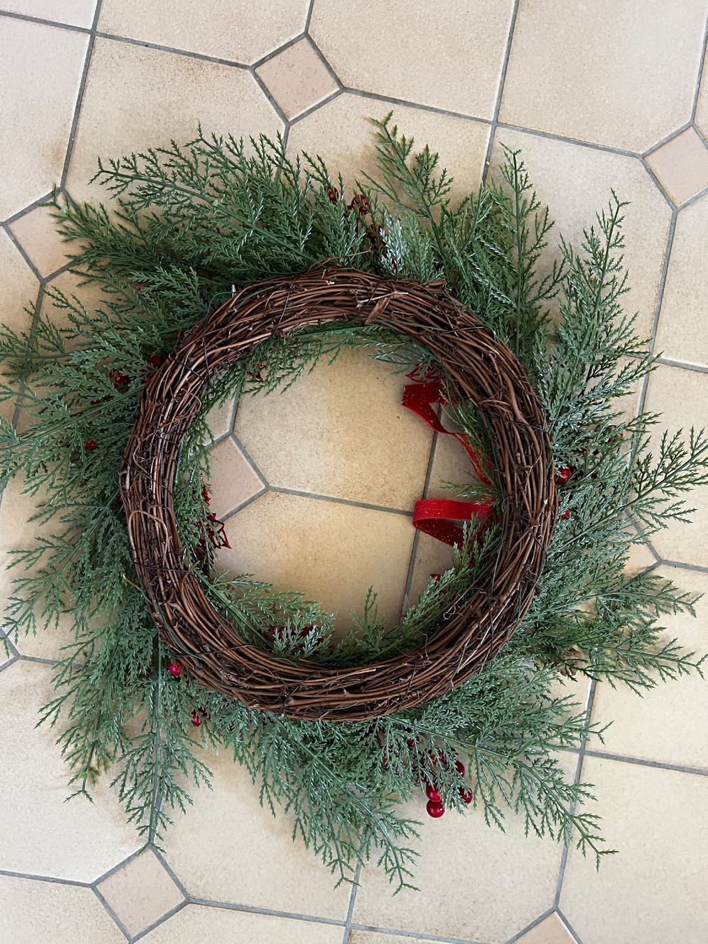 Toutes les décorations: Christmas Wreath artificial with berries and pine cones – Neuf (Voir description) à Schaffhausen par umitv0 1