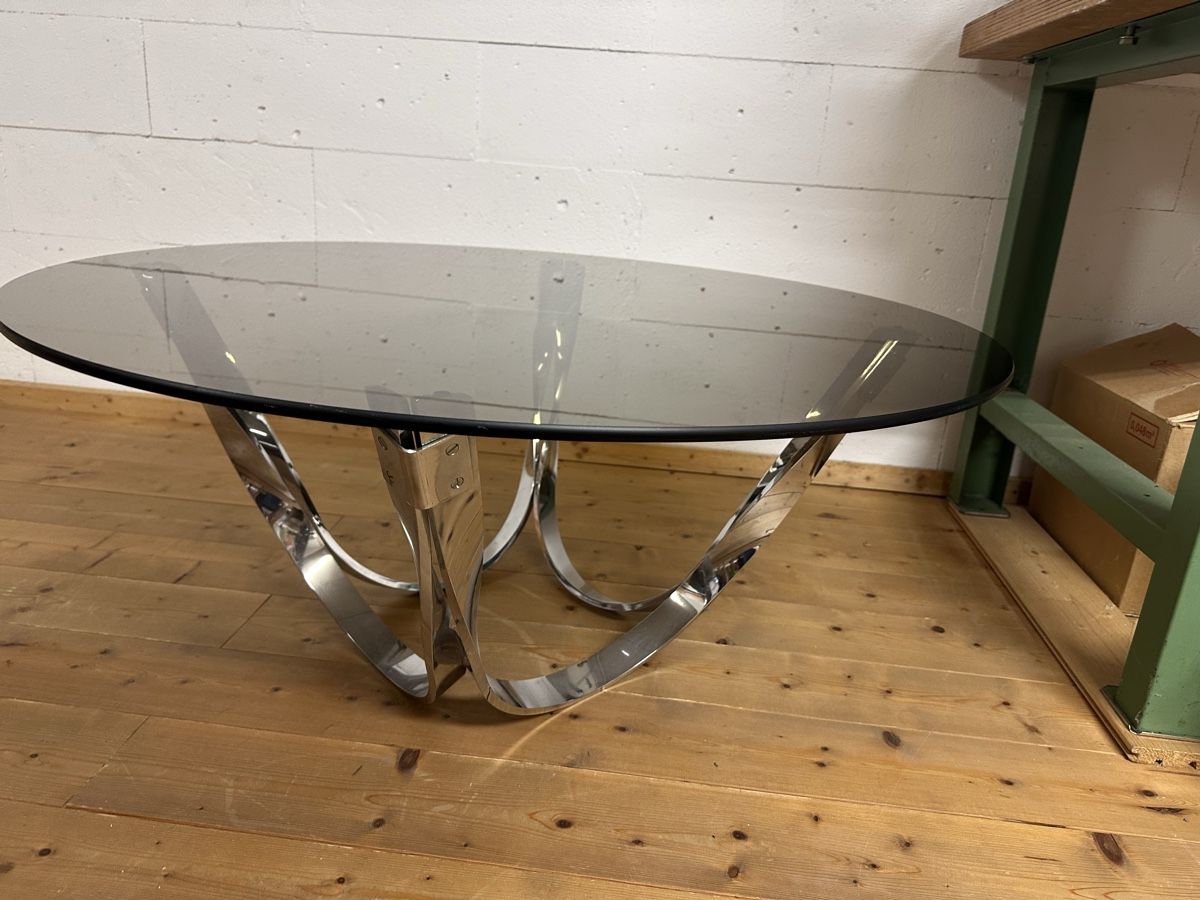 Tavoli: Vintage Couchtisch mit Glasplatte – Usato da Uetikon am See venduto da manoka1