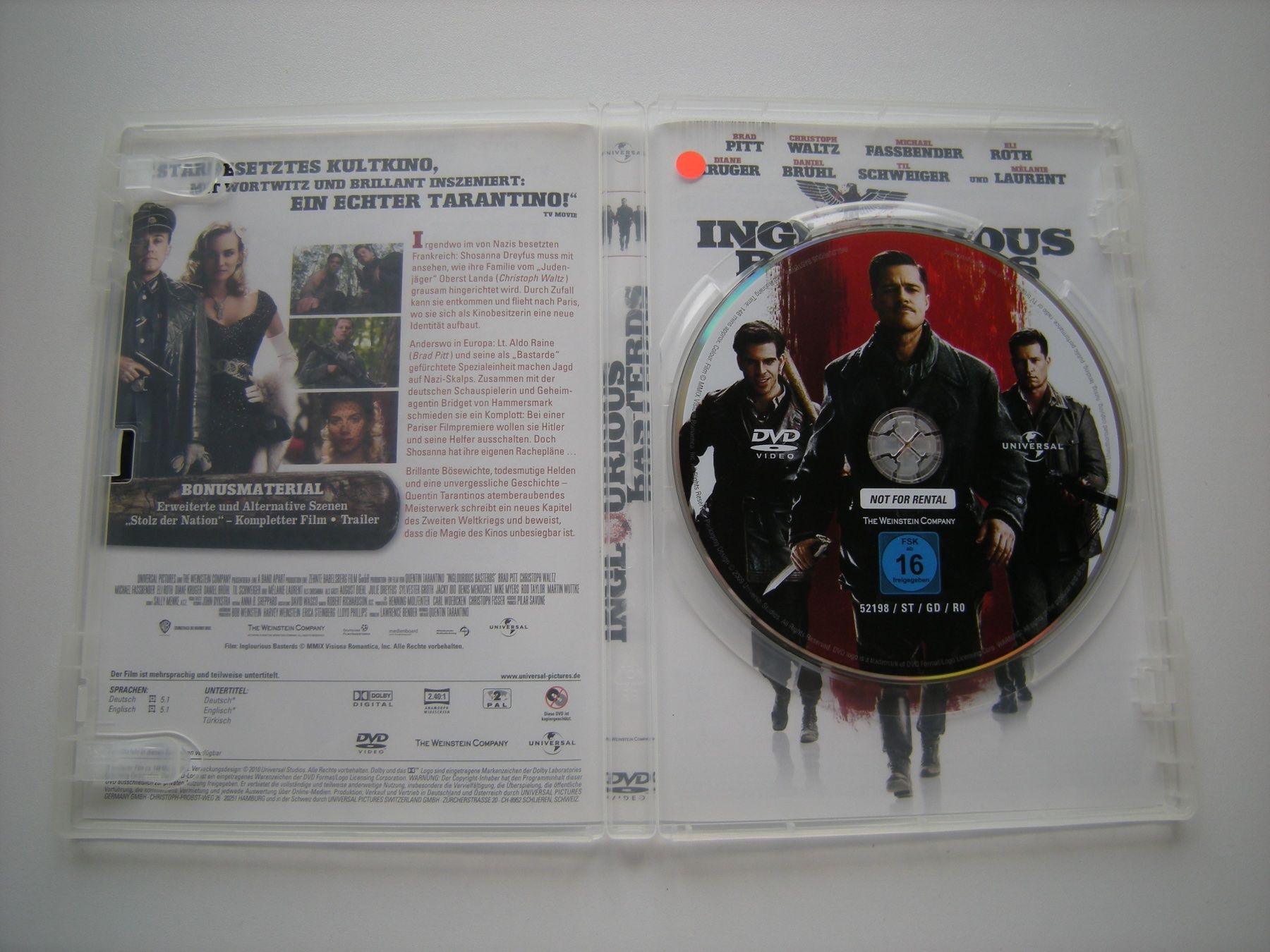 Alle DVDs: INGLOURIOUS BASTARDS – Gebraucht aus Basel von Ceebee62 2