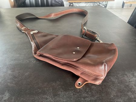 Sac Bandoulière Jean-Louis Fourès Cuir Véritable