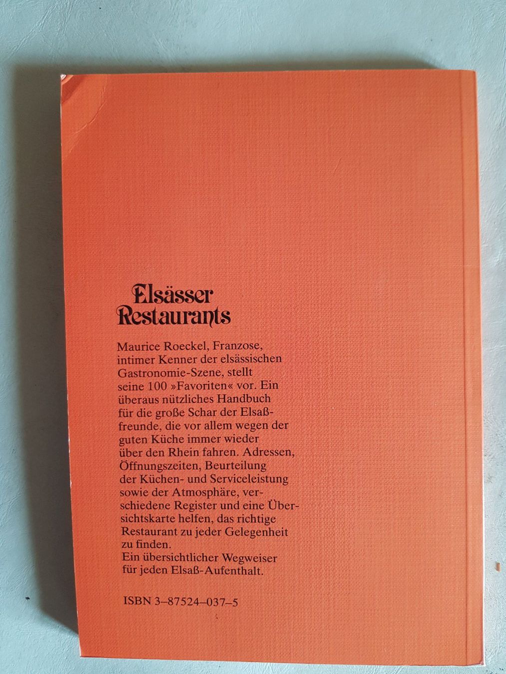 Bücher: Elsässer Restaurants Maurice Roeckel 1984 – Gebraucht aus Walterswil BE von Lonitti 9