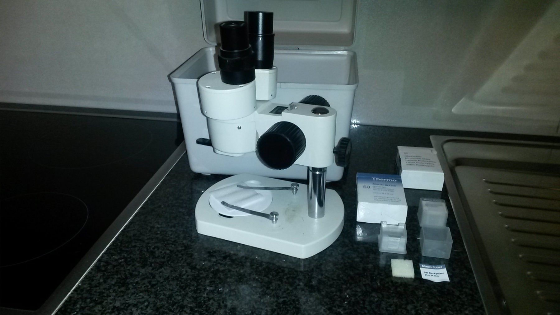 Microscopi: OLYMPUS VE - 3 Microscope Loupe, in BOX, JAPAN - testé ok – Usato da Lausanne venduto da asdyx 4