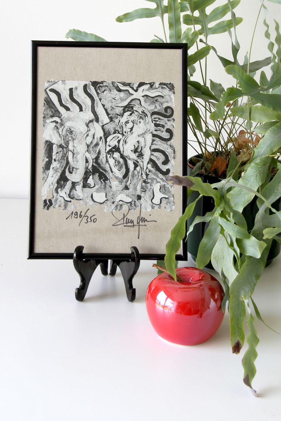 Grafica & Litografie: Rolf Knie - handsignierte & nummerierte Litho auf Textil – Usato da Merlischachen venduto da sammlerstueck 2