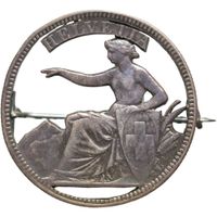Schweiz 5 Franken 1874 Duchbrochen