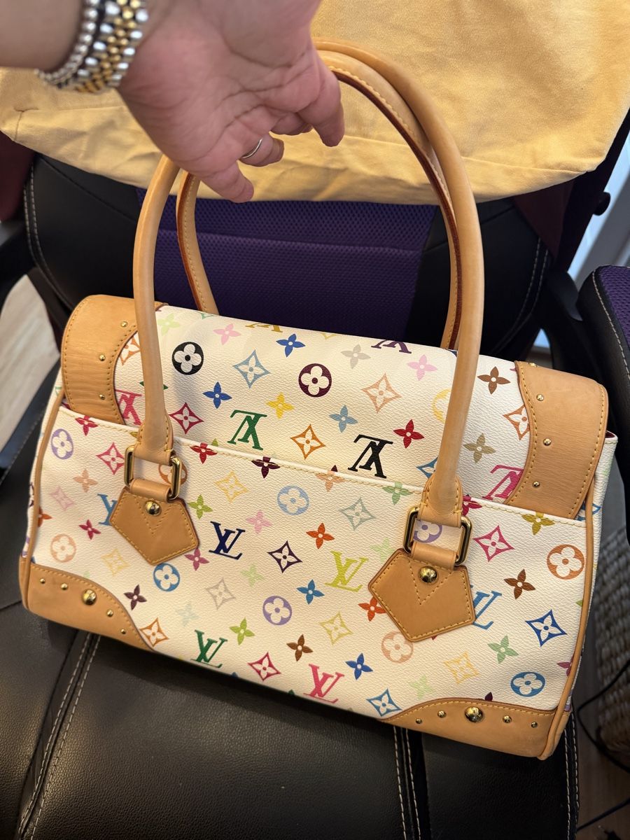 Louis Vuitton Borse da donna: Louis Vuitton White Multicolor Handbag - Preloved Bag! – Usato da Zürich venduto da Bybyana 5