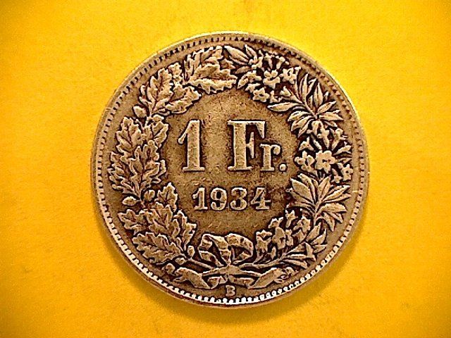 Tutti le monete: 1 Fr. 1934 – Usato da Buchs AG venduto da Ged8