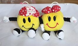 Plüschtier 2 stk. Smilys im Retro stil Gebraucht aber immer 