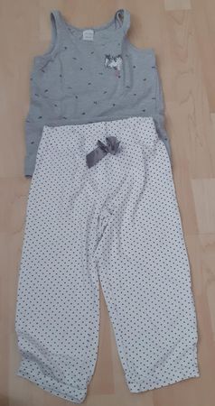 Mädchen Bluse + Pyjama Hose, Gr. 140, Marke: SCHIESSER+LOUIS