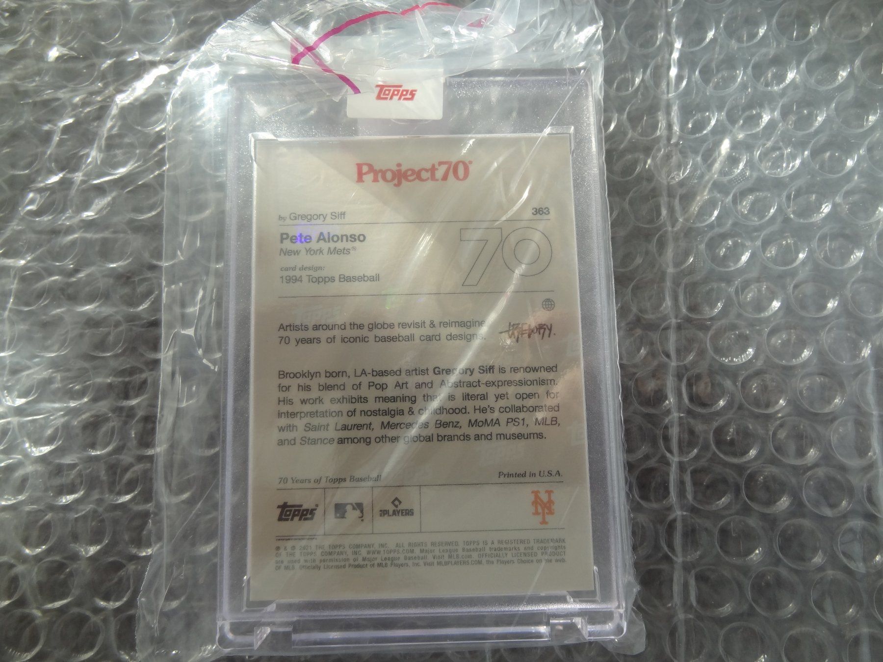 Topps Carte collezionabili: topps Project 70 Baseball Pete Alonso Trading Card – Nuovo e nell'imballaggio originale da Lyss venduto da Famicom 1