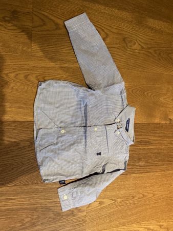 Jungenhemd Gr. 80 kariert blau/weiss guter Zustand