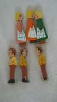 6 Holz Spielfiguren je 3 Frauen/Männer 7,5 cm
