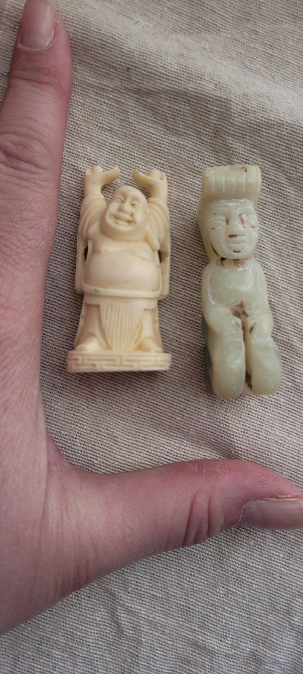 Statuette: 2 Netzuke, figurines asiatiques – Usato da Vevey venduto da lba_dd82