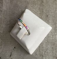 Regenbogen Ring - Silber mit Cubic Zirkonia - 56 ODER 59  🌈