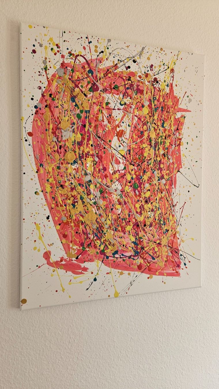 Dipinti: Tableau d'art abstrait moderne et coloré, pièce unique – Nuovo (secondo la descrizione) da Le Locle venduto da fab_c9hh 2