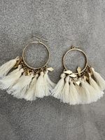 Schmuck Ohrringe Fransen Creolen Goldfarben Sommer MustHave