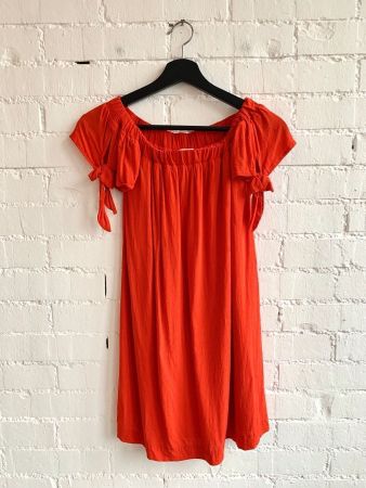 Orange-Rotes Kleid von Mango