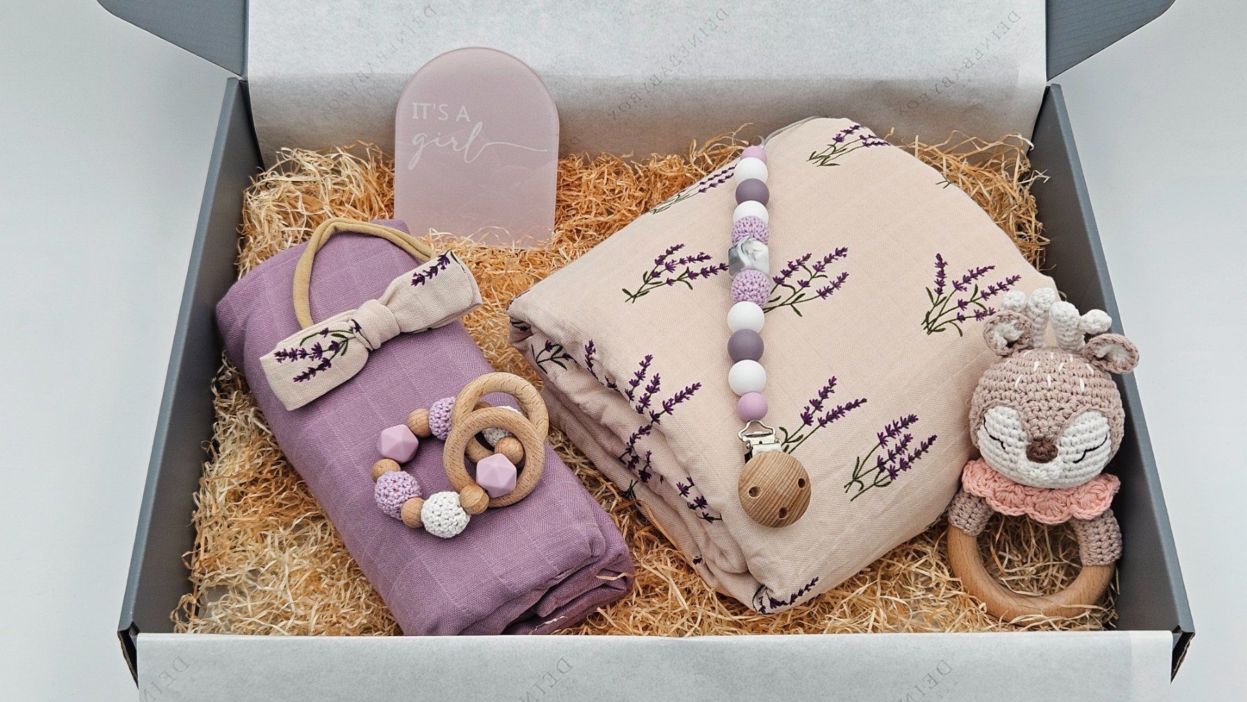 Giocattoli: Baby Set: Decke, Mulltuch, Schnullerkette, Greifling, Rassel – Nuovo (secondo la descrizione) da Cham venduto da _Chruesimuesi_