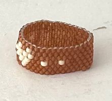 🟢 NEUF Bague coeur en perles japonaises Herzring NEU 56-58