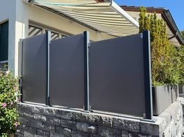Sichtschutz-Wand für Terrasse, 3teilig