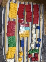 Konvolut Bausteine rot, gelb, blau, Grün, weiss