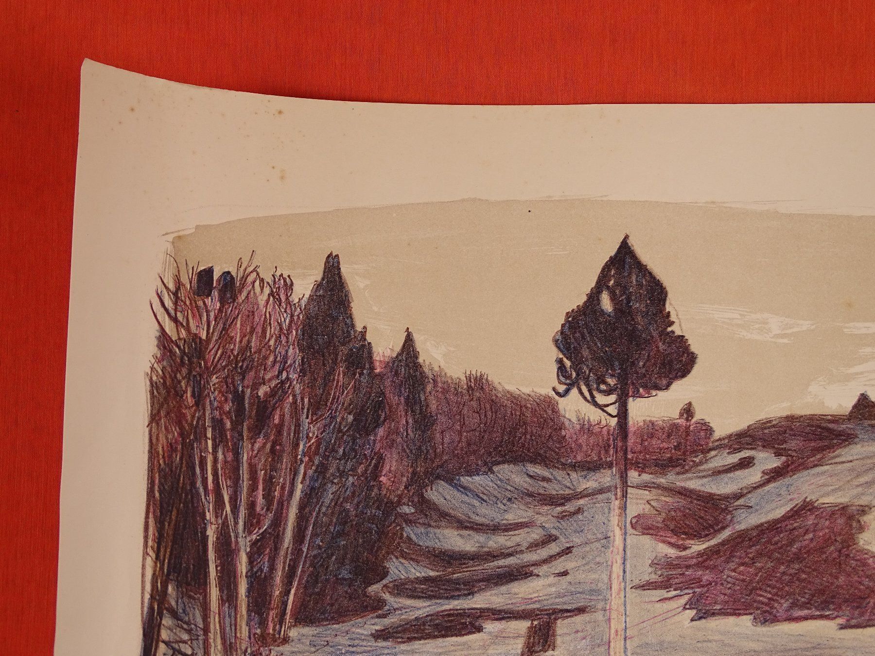 Grafica & Litografie: FELIX HOFFMANN: LITHOGRAPHIE PFLÜGENDE – Usato da Grüningen venduto da Kartensammler 4