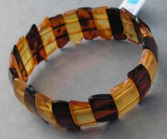 ♥ ARMBAND / Baltischer Bernstein / ELEGANT / ZWEIFARBIG ♥